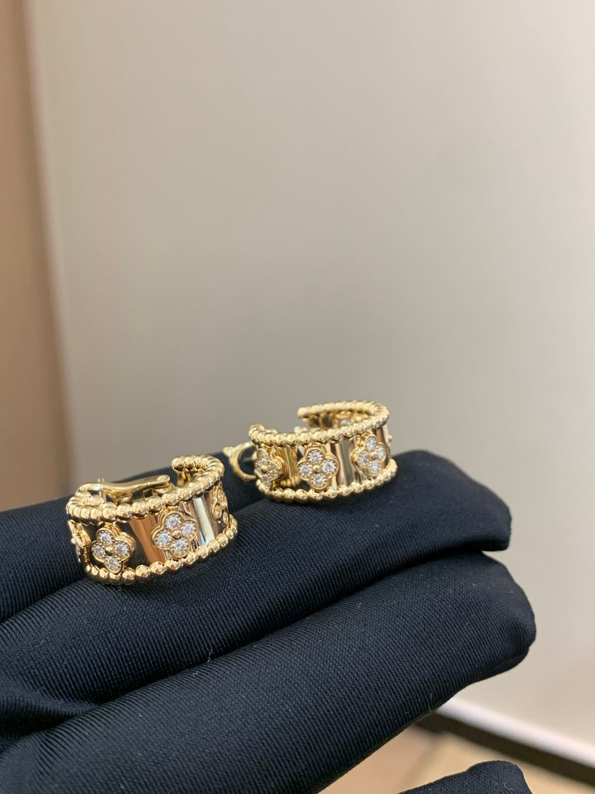 Boucles multi trèfles gold