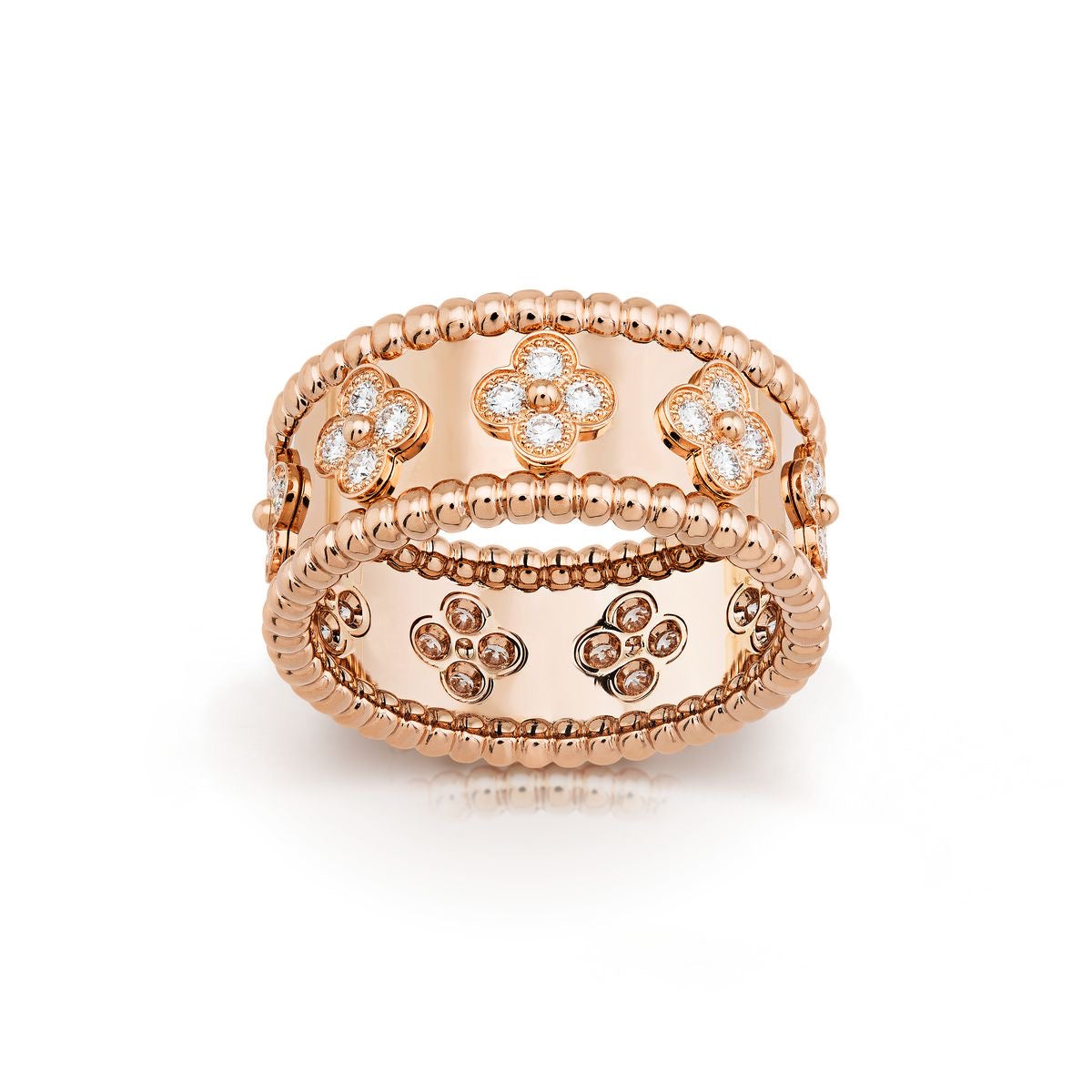 Bague Multi trèfles rose gold
