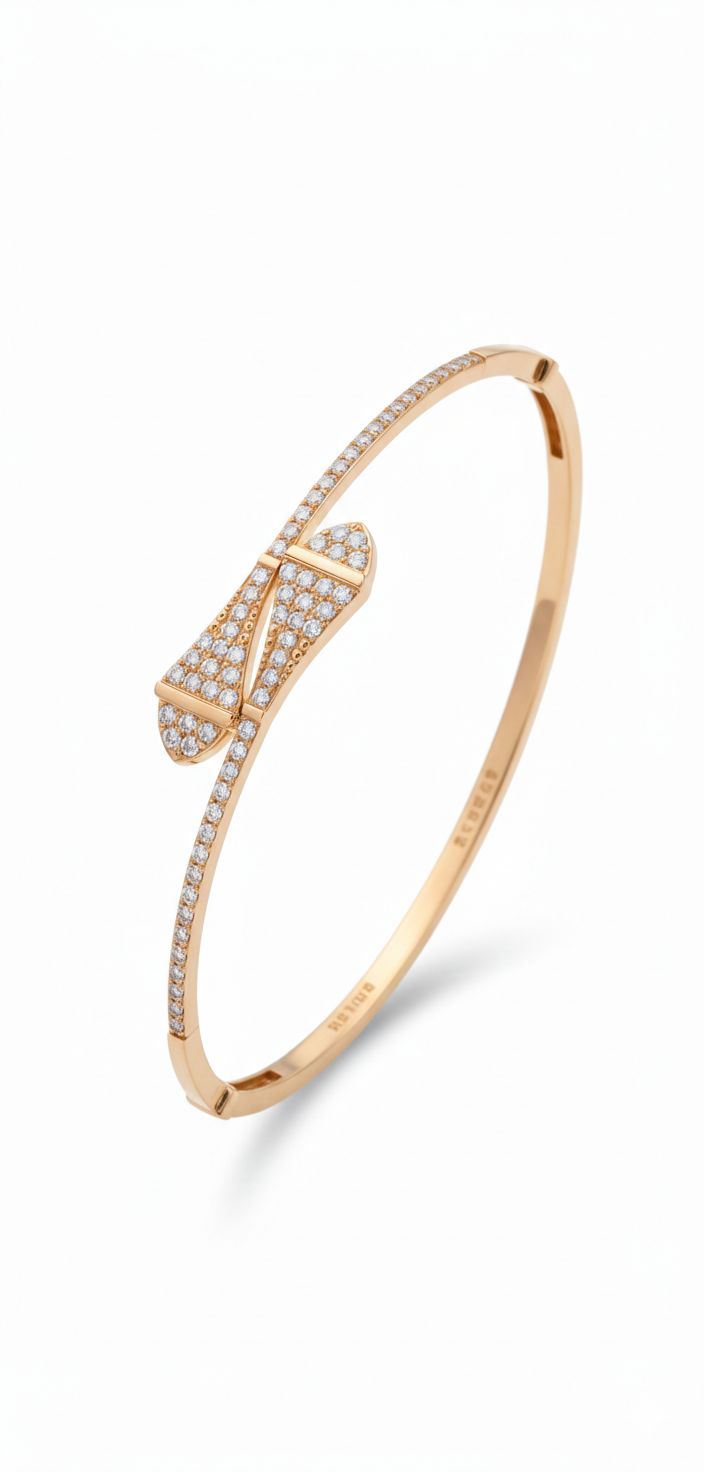 Bracelet Éclat Croisé – Rose Gold