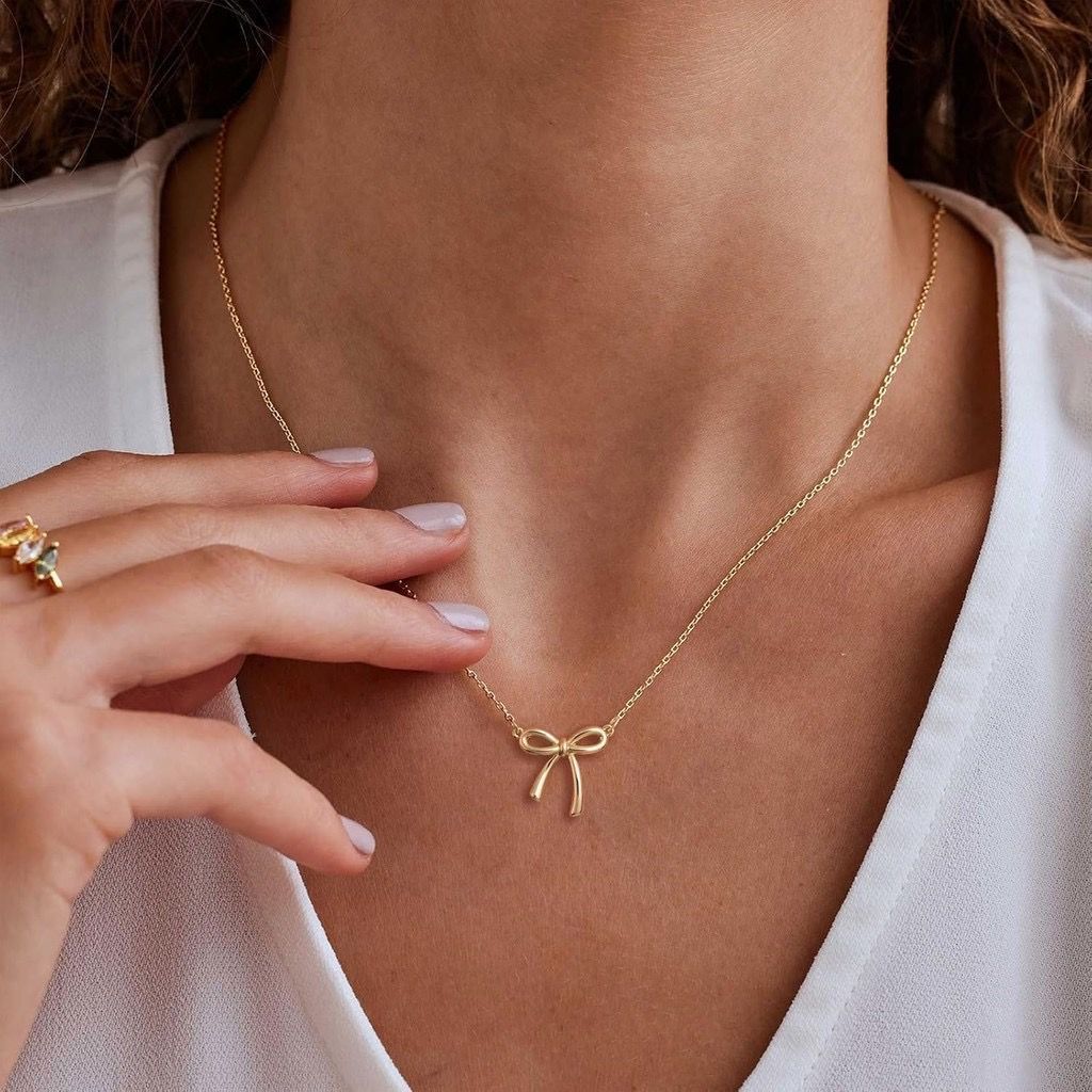 Collier Gold bow