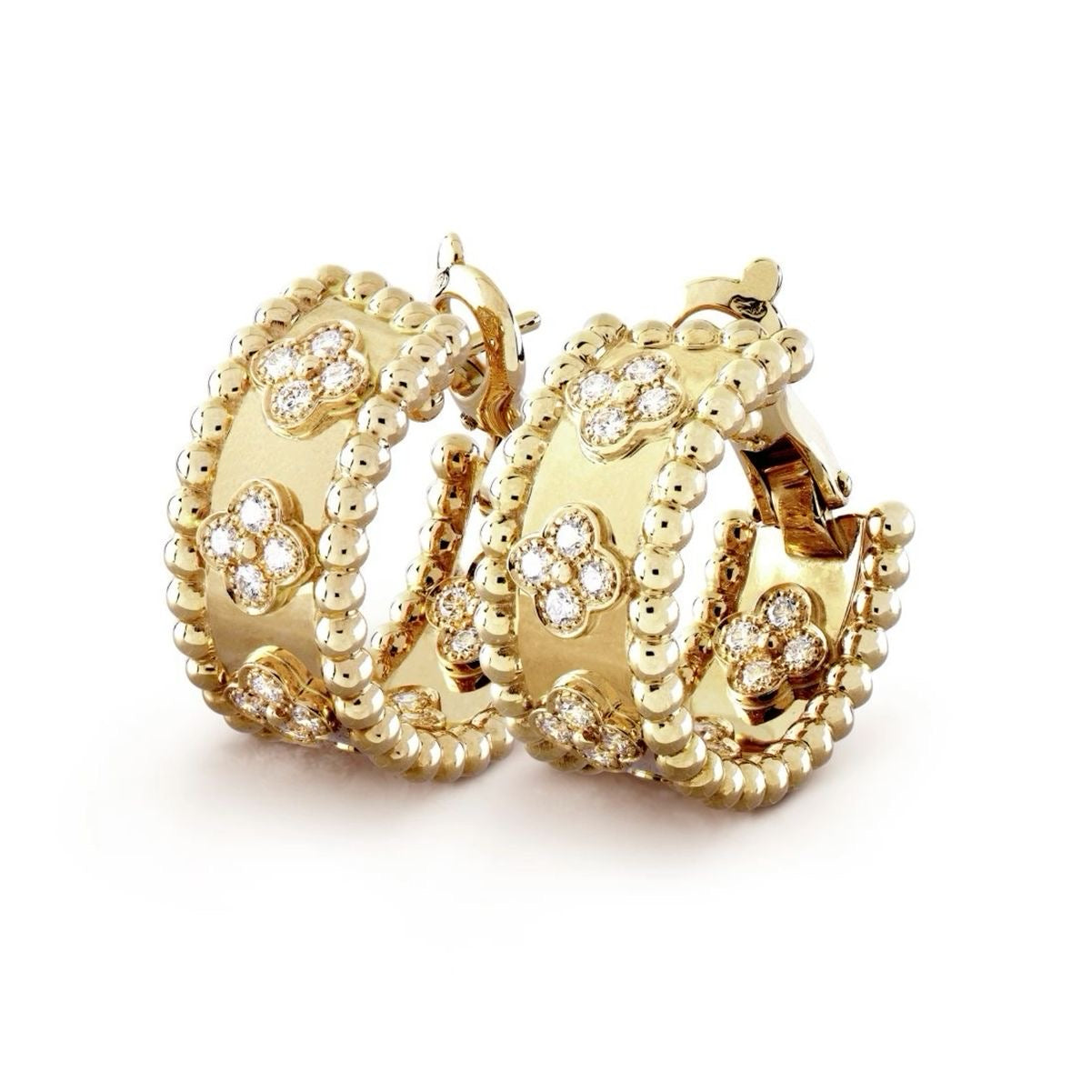 Boucles multi trèfles gold