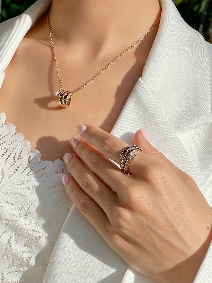 Collier Eterna Serpent Simple perle