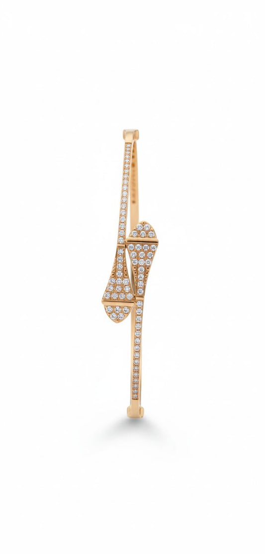 Bracelet Éclat Croisé – Rose Gold