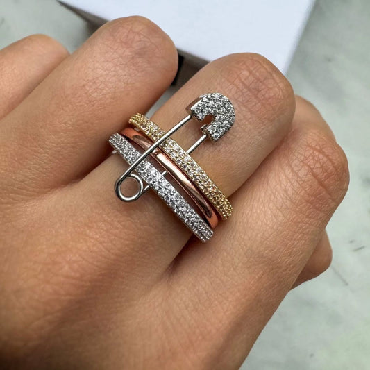 Bague Dania Triple Couleur
