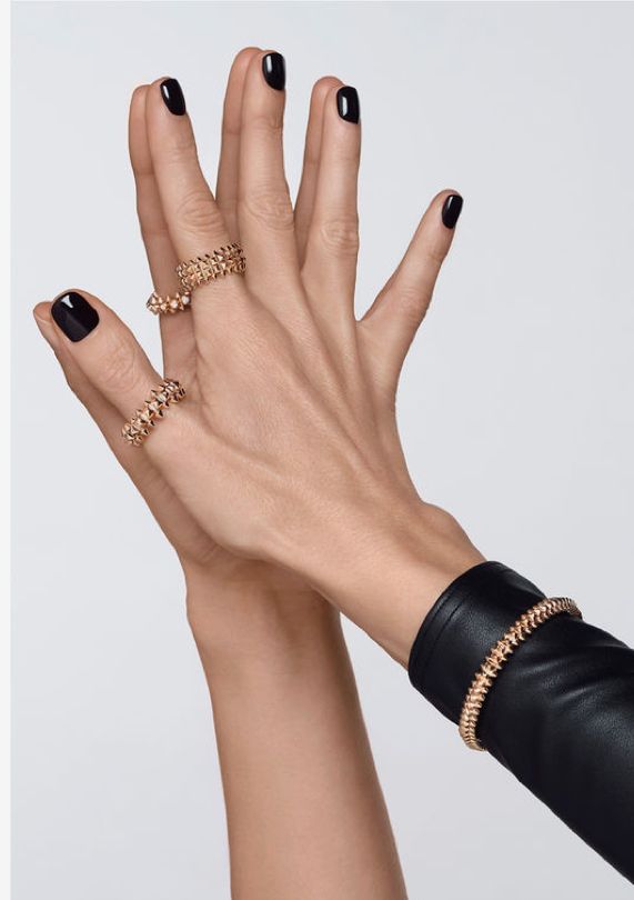 Bague clash rose gold