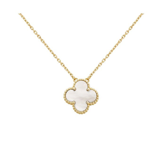Collier one trèfle blanc