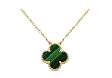 Collier one trèfle vert